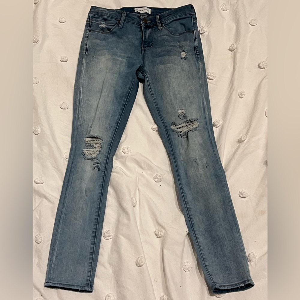 Articles Of Society Light Blue Distressed Skinny Jeans